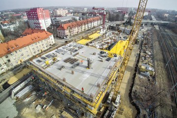 System stropowy ONADEK na budowie nowoczesnego centrum przesiadkowego w Zabrzu